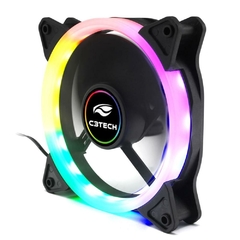 Cooler Fan Led RGB 120mm C3Tech F7-140M 6 Pinos p/ Controladora - comprar online