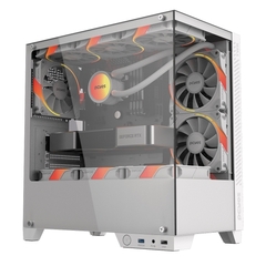 Gabinete Gamer Pcyes Forcefield Twr White Ghost *Sem Fan* - Micro-ATX e Mini-ITX