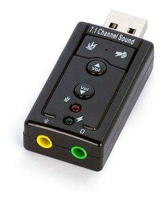 Adaptador de Áudio USB 7.1 Placa de Som - comprar online