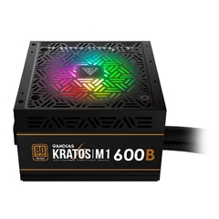 Fonte ATX 600W Real PFC Ativo 80 Plus Bronze Kratos M1 Gamdias Led RGB - comprar online