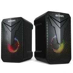 Caixa de Som Gamer Exbom CS-C54 Rgb 10W RMS