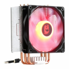 Air Cooler Redragon Buri 120mm Led Vermelho Intel/AMD LGA1700/1366 | AM4 HeatPipe: 4 (6mm) TDP: 150W - CC-1055R