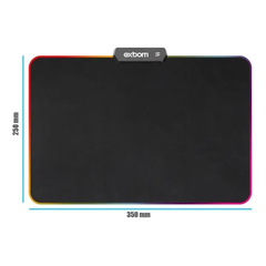 Mouse Pad LED RGB Exbom 357x255x5mm - comprar online