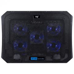 Base para Notebook Vinik CN300 Ice 15,6" com 5 Cooler Led Azul com Visor Lcd - WZetta: Pcs, Eletrônicos, Áudio, Vídeo e mais