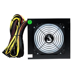 Fonte ATX 500W Real PFC Ativo 80+ E Atomic Rise Mode Led Branco