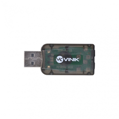 Adaptador de Áudio USB 5.1 Placa de Som Vinik AUSB51 - WZetta: Pcs, Eletrônicos, Áudio, Vídeo e mais