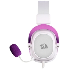 Headset Gamer Redragon Hero White/Purple P3 C/ Adaptador P2 (Pega em Todas as Plataformas) - WZetta: Pcs, Eletrônicos, Áudio, Vídeo e mais