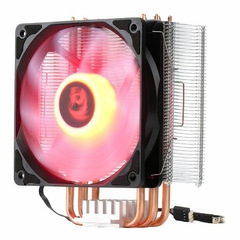 Air Cooler Redragon Buri 120mm Led Vermelho Intel/AMD LGA1700/1366 | AM4 HeatPipe: 4 (6mm) TDP: 150W - CC-1055R - WZetta: Pcs, Eletrônicos, Áudio, Vídeo e mais