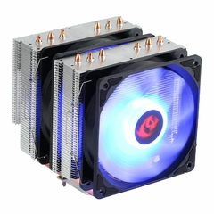 Air Cooler Redragon Rind 120mm Led RGB (Ligar na Placa Mãe* LED Controlável RGB 12V 4 Pinos) Intel/AMD LGA1700/2066/2011 | AM4 HeatPipe: 6 (6mm) TDP: 180W - CC-1054-RGB - loja online