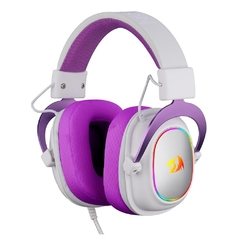 Headset Gamer Redragon Zeus X White/Purple Led RGB Surround 7.1 USB - WZetta: Pcs, Eletrônicos, Áudio, Vídeo e mais