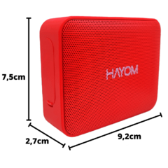 Caixa de Som Bluetooth IPX7 Vermelho Hayom CP2702 - WZetta: Pcs, Eletrônicos, Áudio, Vídeo e mais