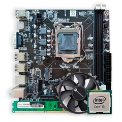 Kit Upgrade Intel: Placa Mãe H61 LGA 1155 GT + i3 2120 3.30GHz + Cooler GT + Mem DDR3 4GB 1600MHz GT