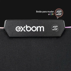 Mouse Pad LED RGB Exbom 357x255x5mm - WZetta: Pcs, Eletrônicos, Áudio, Vídeo e mais