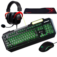 Kit Gamer GT WZ Teclado + Headset + Mouse + Mouse Pad