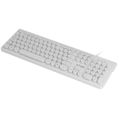 Teclado Multimídia USB Vinik Dynamic Circle White - loja online