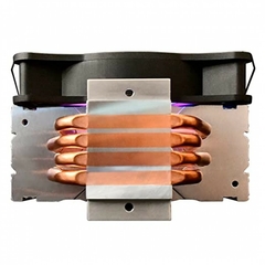 Air Cooler Boreas E1-410 LITE 120mm Led Rainbow Intel/AMD LGA1700/2066/2011 | AM4 HeatPipe: 4 (6mm) - BOREAS E1-410-LITE - loja online