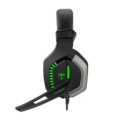 Imagem do Headset Gamer T-Dagger Eiger Led Green P2 C/ Adaptador P3 (Pega em Todas as Plataformas)