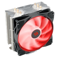 Air Cooler Redragon TYR 120mm Led Vermelho Intel/AMD LGA1200/1366 | AM4 HeatPipe: 4 (6mm) TDP: 130W - CC-9104R - WZetta: Pcs, Eletrônicos, Áudio, Vídeo e mais