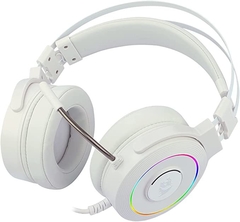 Imagem do Headset Gamer Redragon Lamia 2 Lunar White Led RGB Surround 7.1 USB + Suporte Headset