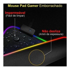 Imagem do Mouse Pad LED RGB Exbom 357x255x5mm