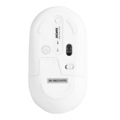 Mouse sem Fio Bluetooth Pcyes College White 1600DPI Clique Silencioso