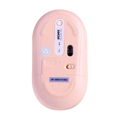 Mouse Sem Fio Bluetooth Pcyes College Pink 1600DPI Clique Silencioso