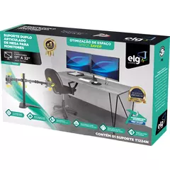 Suporte para 2 Monitores ELG T1224N Articulado 17"-32" na internet