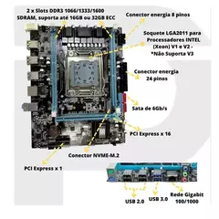 Placa Mãe LGA2011 X79 DDR3 c/ M.2 V1/V2 Revenger Knup - 6 Meses de Garantia - comprar online