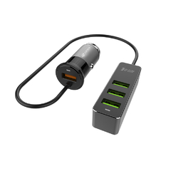 Carregador Veicular com 4 USB Quick Charge 3.0 C3Tech UCV-Q430BK na internet