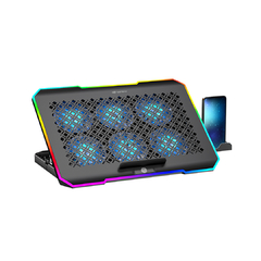 Base Para Notebook C3Tech NBC-550BK 17.3" Gamer com Suporte para Celular + 6 Cooler Led e Lateral Led Rgb