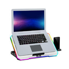 Base Para Notebook C3Tech NBC-550SI 17.3" Gamer com Suporte para Celular + 6 Cooler Led e Lateral Led Rgb - comprar online