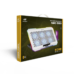 Base Para Notebook C3Tech NBC-550SI 17.3" Gamer com Suporte para Celular + 6 Cooler Led e Lateral Led Rgb - WZetta: Pcs, Eletrônicos, Áudio, Vídeo e mais