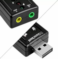 Adaptador de Áudio USB 7.1 Placa de Som Knup HB-T64 na internet