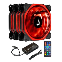 Kit 3 Cooler Fan Rise Mode 120mm Aura c/ Controladora e Controle