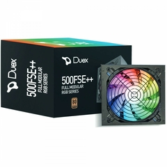 Fonte ATX 500W Real PFC Ativo 80 Plus Bronze Duex DX 500FSE++ RGB Full Modular - comprar online