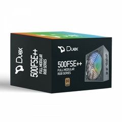 Fonte ATX 500W Real PFC Ativo 80 Plus Bronze Duex DX 500FSE++ RGB Full Modular - WZetta: Pcs, Eletrônicos, Áudio, Vídeo e mais