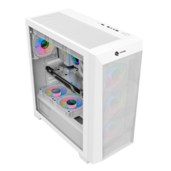 Gabinete Gamer Hayom White Full Tower GB1780 *Com 4 Fans Led Rgb Controlável* - E-ATX, ATX, Micro-ATX e Mini-ITX - WZetta: Pcs, Eletrônicos, Áudio, Vídeo e mais