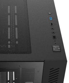 Gabinete Gamer Pcyes Forcefield Black Vulcan *Sem Fan Led* - Micro-ATX e Mini-ITX