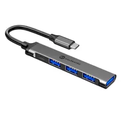 Hub USB-C 3.0 5 Portas GT (1P 3.0/ 3P 2.0/ 1P USB-C)