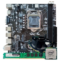 Kit Upgrade Intel: Placa Mãe H61 LGA 1155 GT + i3 2120 3.30GHz + Cooler GT + Mem DDR3 4GB 1600MHz GT - comprar online