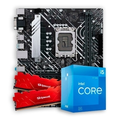 H610 DDR4 Asus Prime + i5 12400F 4.40Ghz + Intel Cooler + Mem DDR4 16GB 2/8GB 3200MHz Redragon