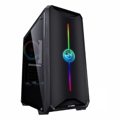 Gabinete Gamer Pcyes Nova Black c/ Led 7 Cores Frontal Controlável e 1 Fan Led - ATX, Micro-ATX e Mini-ITX - comprar online