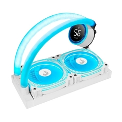 Water Cooler Rise Mode Aura Ice White 240mm Display LCD Led ARGB Intel/AMD LGA1700/2066/2011 | AM5 TDP: 250W - RM-WAI-02-ARGB na internet