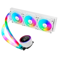 Water Cooler Rise Mode Aura Ice White 360mm Display LCD Led ARGB Intel/AMD LGA1700/2066/2011 | AM5 TDP: 300W - RM-WAI-03-ARGB
