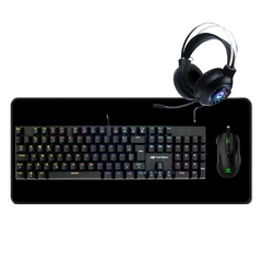 Combo Gamer C3Tech Teclado KGM-900BK + Mouse Raven MG-750BK + Headset Vortex PH-G340BK + Mousepad