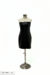 Vestido strapless paillets negro