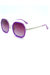 Anteojos de sol vintage hexagonal marco violeta - comprar online