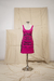 Vestido estampa grafica fucsia - comprar online