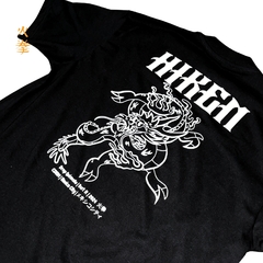 Playera Oversize Dragón Negra - Hiken