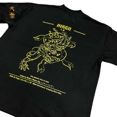 Playera Oversize Negra Dragón - Hiken